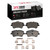 DFC 5000 Advanced Low-Metallic Front Brake Pads and Hardware Kit, Mercedes-Benz C230 2001-2005