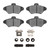 DFC 93-97 Ford Thunderbird Front 5000 Advanced Low Metallic Brake Pads and Hardware Kit