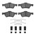 DFC 5000 Advanced Ceramic Front Brake Pads and Hardware Kit, Ford Escape 2009-2012