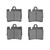 DFC 5000 Advanced Low-Metallic Rear Brake Pads, Mercedes-Benz S500 2000-2003