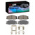DFC 4000 HybriDynamic Front Brake Pads and Hardware Kit, Hyundai XG300 2001-2009