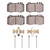 DFC 5000 Advanced Low-Metallic Front Brake Pads and Hardware Kit, Mercedes-Benz CL600 1993-2006