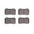 DFC 5000 Advanced Low-Metallic Front/Rear Brake Pads, Jaguar Super V8 1997-2007
