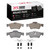 DFC 5000 Advanced Ceramic Rear Brake Pads and Hardware Kit, Mercedes-Benz SL550 2009-2018