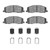 DFC 11-11 Saab 9-5 Front 4000 HybriDynamic Brake Pads and Hardware Kit