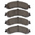 DFC 5000 Advanced Ceramic Rear Brake Pads, Cadillac Escalade ESV 2000-2006