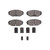 DFC 5000 Advanced Ceramic Front Brake Pads and Hardware Kit, Infiniti J30 1993-1997