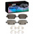 DFC 4000 HybriDynamic Rear Brake Pads and Hardware Kit, Land Rover LR2 2008-2012