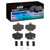 DFC 4000 HybriDynamic Front Brake Pads and Hardware Kit, Smart Fortwo 2005-2016