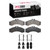DFC 5000 Advanced Semi-Metallic Front/Rear Brake Pads and Hardware Kit, Dodge Sprinter 3500 / 2002-2006