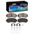 DFC 4000 HybriDynamic Front Brake Pads and Hardware Kit, Nissan X-Trail (Mexico) 2014-2023
