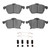 DFC 97-10 Saab 9-5 Front 5000 Advanced Low Metallic Brake Pads and Hardware Kit
