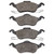 DFC 5000 Advanced Semi-Metallic Front Brake Pads, Ford Focus 2000-2004