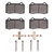 DFC 4000 HybriDynamic Rear Brake Pads and Hardware Kit, Jaguar XJR 2003-2005