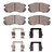 DFC 5000 Advanced Ceramic Front Brake Pads and Hardware Kit, Subaru Legacy 1990-1996