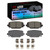 DFC 4000 HybriDynamic Rear Brake Pads and Hardware Kit, Chrysler Town & Country 2012-2020