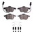 DFC 5000 Advanced Low-Metallic Front Brake Pads and Hardware Kit, Audi A4 (USA/Canada) 1998-2008
