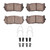 DFC 98-03 Kia Sephia Rear 5000 Advanced Ceramic Brake Pads and Hardware Kit
