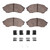 DFC 5000 Advanced Semi-Metallic Front Brake Pads and Hardware Kit, Mazda Protege 1999-2001