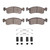 DFC 83-87 Chrysler Daytona Front 4000 HybriDynamic Brake Pads and Hardware Kit