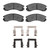 DFC 5000 Advanced Ceramic Front Brake Pads and Hardware Kit, Mitsubishi Montero 1994-2000