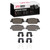 DFC 5000 Advanced Ceramic Rear Brake Pads and Hardware Kit, Kia Cadenza 2017-2019