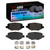 DFC 09-19 Ford Taurus (Excl SHO) Rear 4000 HybriDynamic Brake Pads and Hardware Kit
