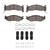 DFC 91-95 Chrysler Town & Country Front 5000 Advanced Semi Metallic Brake Pads and Hardware Kit