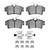 DFC 94-04 Ford Mustang Rear 5000 Advanced Semi Metallic Brake Pads and Hardware Kit