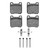 DFC 97-08 Chevrolet/Opel Astra (Mexico) Rear 5000 Advanced Low Metallic Brake Pads and Hardware Kit