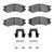 DFC 5000 Advanced Semi-Metallic Front Brake Pads and Hardware Kit, Saturn SC1 1991-1996