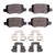 DFC 4000 HybriDynamic Rear Brake Pads and Hardware Kit, Mercedes-Benz A190 (Mexico) 2001-2011