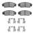 DFC 88-91 Honda Civic Wagon Front 5000 Advanced Semi Metallic Brake Pads and Hardware Kit