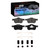 DFC 4000 HybriDynamic Front Brake Pads and Hardware Kit, Volvo XC70/S80/V70/S60 1999-2009