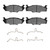 DFC 4000 HybriDynamic Front Brake Pads and Hardware Kit, Volkswagen Jetta Sedan 1980-1984