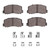 DFC 83-83 Mitsubishi Tredia Front 5000 Advanced Semi Metallic Brake Pads and Hardware Kit