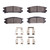 DFC 5000 Advanced Ceramic Rear Brake Pads and Hardware Kit, Subaru SVX 1990-1999