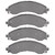 DFC 5000 Advanced Semi-Metallic Front Brake Pads, Chevrolet Express 3500 2021-2025