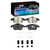 DFC 4000 HybriDynamic Front Brake Pads and Hardware Kit, Volkswagen Bora (Mexico)/Beetle/Jetta Sedan 2005-2019