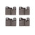 DFC 5000 Advanced Semi-Metallic Rear Brake Pads, Porsche 944 (Excl Turbo) 1977-1989