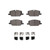 DFC 5000 Advanced Low-Metallic Front Brake Pads and Hardware Kit, Cadillac XT4 2020-2025