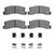 DFC 87-92 Chevrolet Nova Rear 4000 HybriDynamic Brake Pads and Hardware Kit