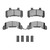 DFC 82-91 Buick SOMERSET Front 4000 HybriDynamic Brake Pads and Hardware Kit