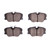DFC 5000 Advanced Low-Metallic Front Brake Pads, Mercedes-Benz 300D 1984-1995