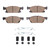 DFC 4000 HybriDynamic Front Brake Pads and Hardware Kit, Ford Edge 2019-2024