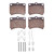 DFC 88-93 Ford Festiva Front 5000 Advanced Semi Metallic Brake Pads and Hardware Kit
