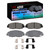 DFC 4000 HybriDynamic Front Brake Pads and Hardware Kit, Acura CL 1990-1999