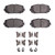 DFC 4000 HybriDynamic Front Brake Pads and Hardware Kit, Toyota Yaris (USA/Canada) 2012-2018