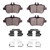 DFC 5000 Advanced Low-Metallic Rear Brake Pads and Hardware Kit, Mercedes-Benz B250E 2014-2017