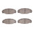 DFC 5000 Advanced Semi-Metallic Front Brake Pads, Dodge Monaco 1988-1990
